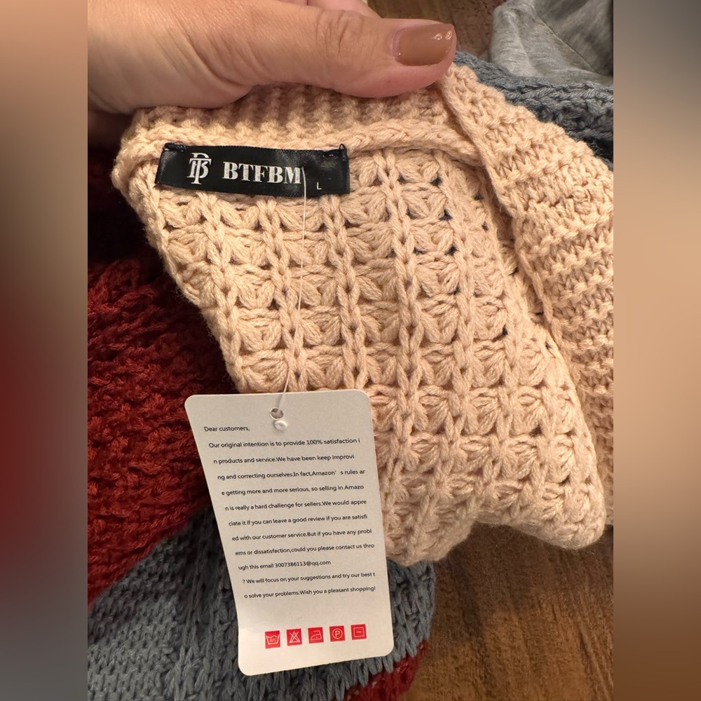 Colorblock Open Front Cardigan Sweater - Picture 4 of 5